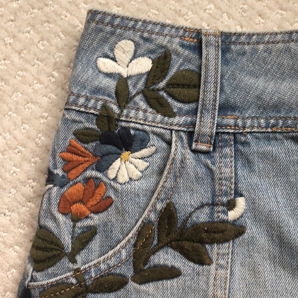 Free people floral denim skirt - Picture 3 of 4